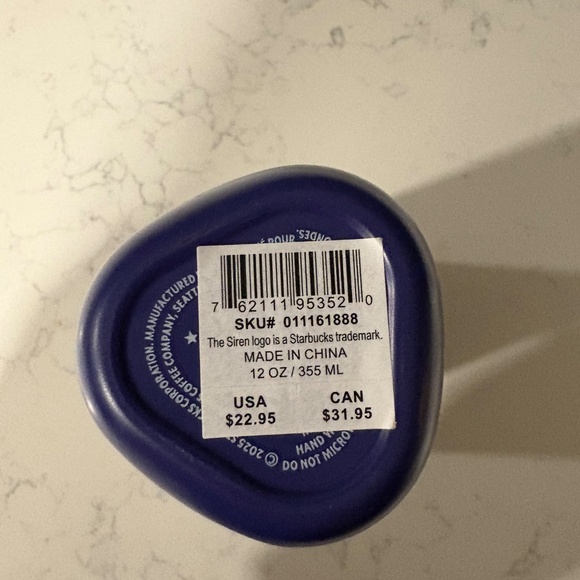 Brand new Starbucks 2025 matte purple/blue triangle tumbler - Picture 4 of 4